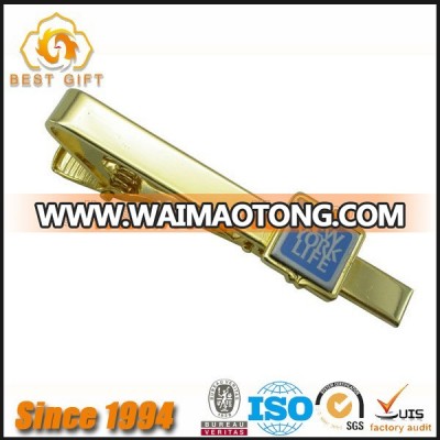 new york life gold plated square fitting tie clip